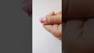 pink color block nail art💅