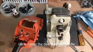Stihl 025 2nd Rebuild Testing, Handle Install