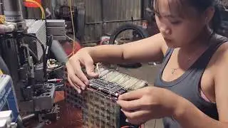 Amazing Talented 18-Year-Old Girl Assembles a Powerful Battery Pack for an Electric Motorcycle