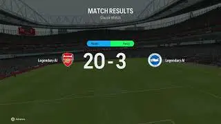 Arsenal vs Brighton 20 - 3 Premier League