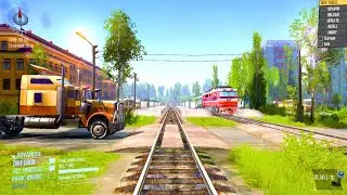 Cars and Trucks vs TrainCrossing | Gaming Moments Part 154 #spintires #Mudrunner
