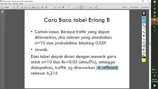 20201210 | Belajar Membaca tabel Erlang B