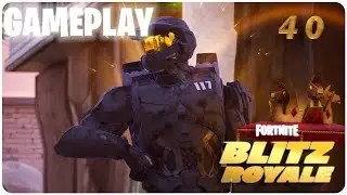 Jugando con la skin del Jefe Maestro estilo exclusivo negro mate en Fortnite Blitz royale Gameplay