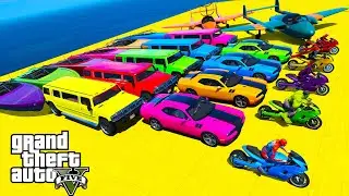 Desafio na Rampa com Carros! Epic Stunt Race Challenge on Super Cars, Bikes, Boats GTA V