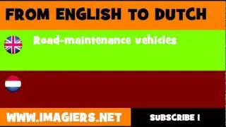 NEDERLANDS = ENGELS = Voertuigen voor wegenonderhoud