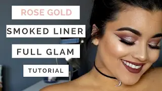 ROSE GOLD SMOKED LINER FULL GLAM TUTORIAL | Michelle Alvarez