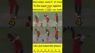 West indies vs Netherlands world cup Qualifiers full super over #Netherlands Winner # Logan van beek