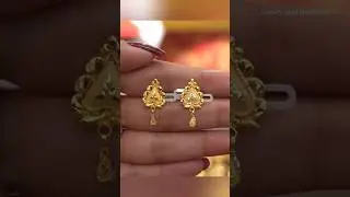 Daily wear gold earrings designs #shorts #viralshorts #earrings #jewellery #shortsfeed #trending