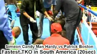 Simeon Candy Man Hardy Pro Debut(Fastest TKO In South America 20sec)