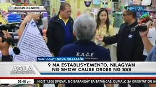 9 establisyemento, nilagyan ng show cause order ng SSS