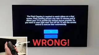 WARNING! don't do this when LG OLED displays THIS message!