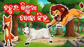 ଚତୁର ବିଲୁଆ ଓ ବୋକା ସିଂହ 🦊🦁 | ନୀତି କଥା | Odia Moral Story | Ama Channel #odiamoralstory #odiacartoon 