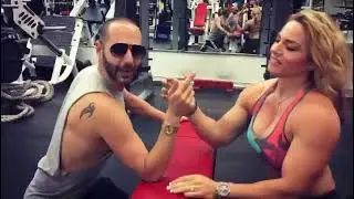 Girl Beat Boy on Arm wrestling Match Easily .So who&rsquo;s next?!!!