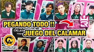 🦑JUEGO DEL CALAMAR 100% COMPLETADO !! PEGANDO ÁLBUM SQUID GAME T1 T2 - UNBOXING 3 REYES  | CHRIZ ART