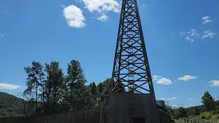 Walking around a Standard Drilling Rig at the Penn-Brad Oil Museum, Bradford PA