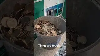 Times are tough. #savingmoney #change #coinstars #payingbills #shorts #money