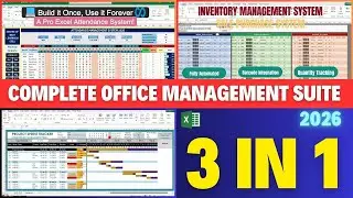 Excel Office Suite 2026: Build 3 Apps in 1 (Attendance Sheet, Sprint Tracker, Inventory Dashboards)
