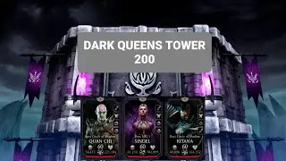 Dark Queens Tower 200 Final Boss Fight. Gameplay walk-through. Quan Chi, Sindel, Kitana.