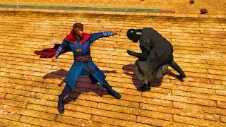 GTA 5 Ultimate Graphics Mod Doctor Strange VS Darth Vader Fight