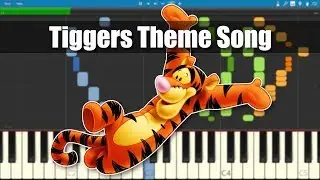 #8 Tiggers Theme Song - Piano Tutorial (Synthesia) - Visual Sheet Music