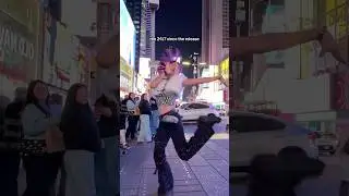 le sserafim - spaghetti dance cover in times square