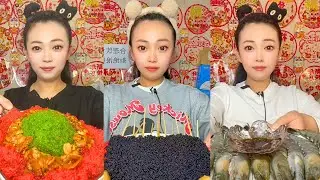 Extreme Colorful Snack ASMR Mukbang | Spicy Crunchy Egg Mix & Chinese Eating Sounds #322
