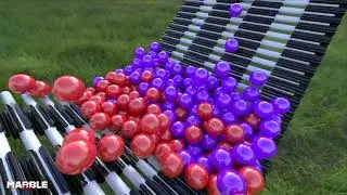 Marble Color Balls Simulation Animation - Blender simulation 2