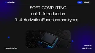 1.4 - Activation Functions in Neural Networks | Types of Activation Functions Explained Simply