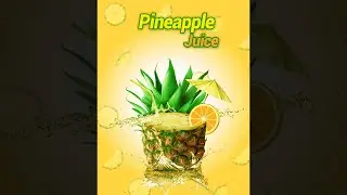 Pineapple Juice Poster Design in Photoshop &ndash; Easy and Professional! #ad #motionmation