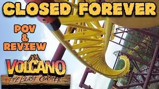 Volcano The Blast Coaster HD Front Seat On Ride POV & Review, Intamin Launch Kings Dominion Closed!