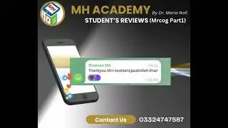 Mrcogpart1 student's review :) happy study with MH Academy by Dr Maria Rafi