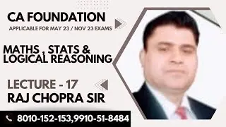 CA Foundation Maths | CA Foundation Maths Chapter 1 | Online live Lecture - 17 For May 23 / Nov 23