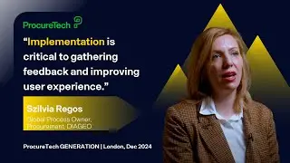 Szilvia Regos, Global Process Owner - Procurement at Diageo | Thought Leadership
