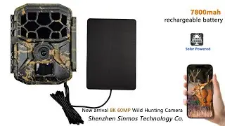 8K Hunting Trail Camera | 60MP Ultra HD Wildlife Footage | Solar Powered & Waterproof