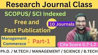 Free and Fast Scopus / SCI Index Publication #management and commerce: Part-1 #scopus #sci