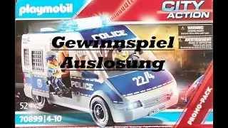 Verlosung September 2022 Gewinner des Playmobil Polizei Mannschaftswagen