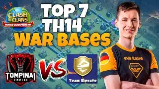 ✅New✅ Top 7 Th14 War Base With Link | Team Elevate vs Tompinai Empire World Championship Bases | COC