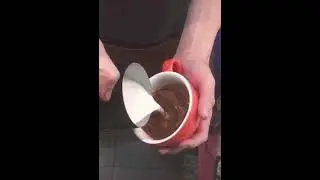 Latte art - synthesis Swan | #Shorts