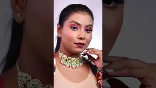 Easy Durga Puja Special Makeup tutorial | MrsOuch | Habra #makeuptutorial #shorts #trendingmakeup
