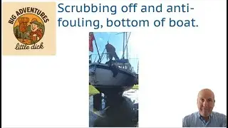 Scrubbing off the bottom of a boat, then anti-fouling it. #Shorts