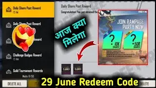 REDEEM CODE 29 JUNE FREE FIRE || FREE FIRE REDEEM CODE TODAY || FF NEW REDEEM CODE TODAY