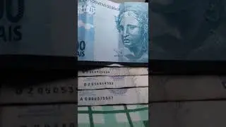 C&eacute;dula de 100 e 2 reais fabricada no Brasil IG 0888