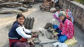 Gaon me mitti se  moorti banane ki prakriya #viralvideo #gaon #desiwork #