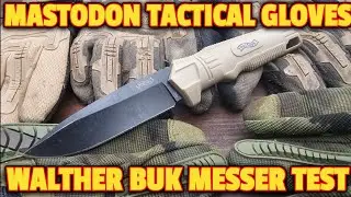 🇩🇪 MASTODON TACTICAL GLOVES 13 Monate REVIEW + WALTHER BUK MESSER UNBOXING +TEST