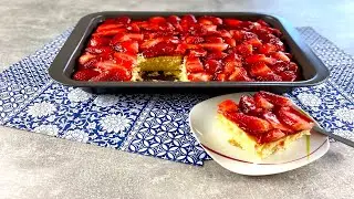 Erdbeer-Biskuitkuchen / Biskuitteig Grundrezept
