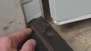 Door Threshold leaks, Video 1 of 2. Water wicks towards wood jambs.