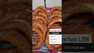 Sence fiyat uygun mu❓🤔 #simit #sesamring #germany #t&uuml;rkiyem #turkish #keşfet #keşfeted&uuml;ş #breakfast