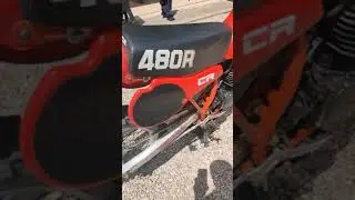 1982 Honda CR480R,, taking a rip, all genuine motor, plastics and wheels.