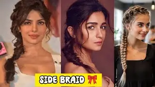 SIDE BRIAD : Actress Inspired Side Braid 💇🎀How To Style Hair In Summer 