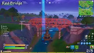 Fly a Choppa Under Purple, Red and Blue Steel Bridges Locations Guide - Fortnite